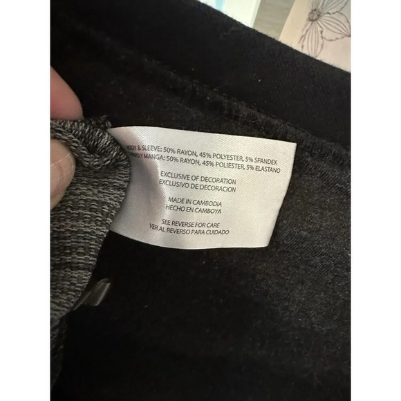 Orvis Men’s Raglan Shirt Rayon Polyester Black Grey Medium Soft - Picture 5 of 5